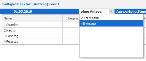 Gültigkeit der Faktur in DISPONIC festlegen
