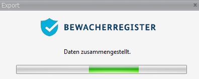 Bewacherregister - Daten werden zusammengestellt