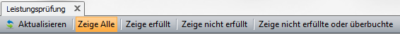 Leistungsprüfung - Auswahlmöglichkeiten für den Softwarenutzer