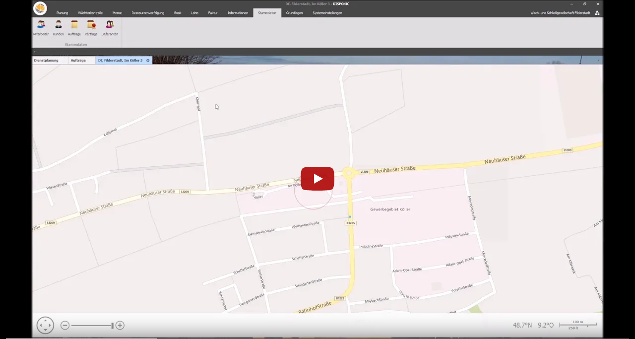 So funktioniert Geofencing in DISPONIC