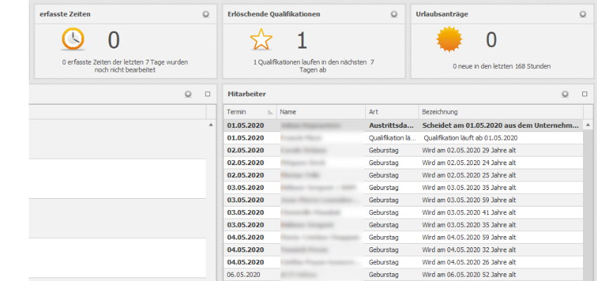 Erfasste Zeiten und erlöschende Qualifikationen in der Dienstplanung