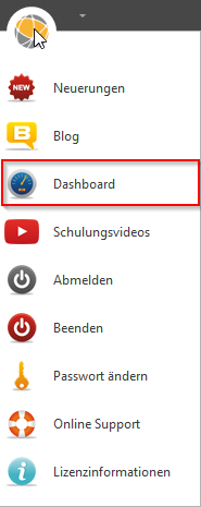 Dashboard - über die App einfach zugänglich