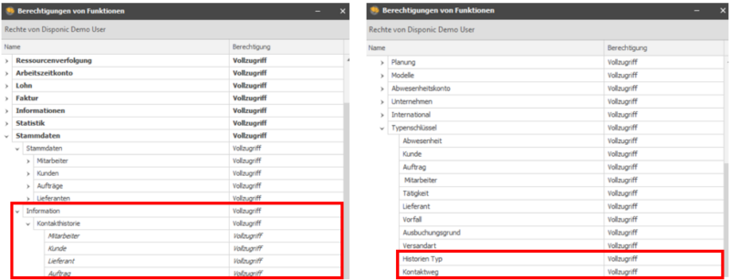 Professionelle Dienstplanung bietet Kontakthistorie - DISPONIC