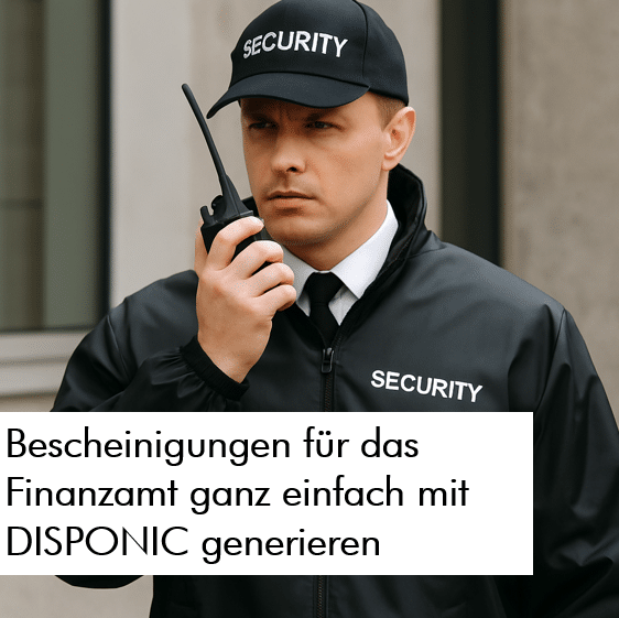 Bescheinigung-Finanzamt-Einsatzwechseltätigkeit Bescheinigungen zu Auswärtstätigkeit oder Einsatzwechseltätigkeit mit Softwarelösung DISPONIC generieren