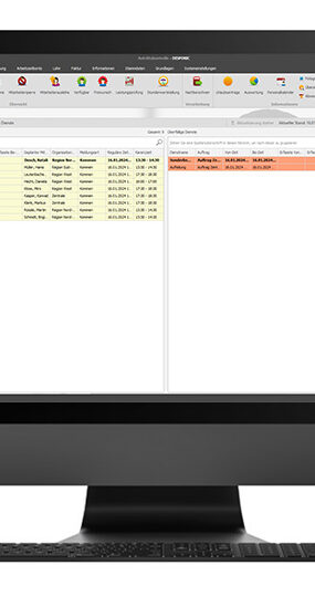Antrittskontrolle Dienstplan DISPONIC