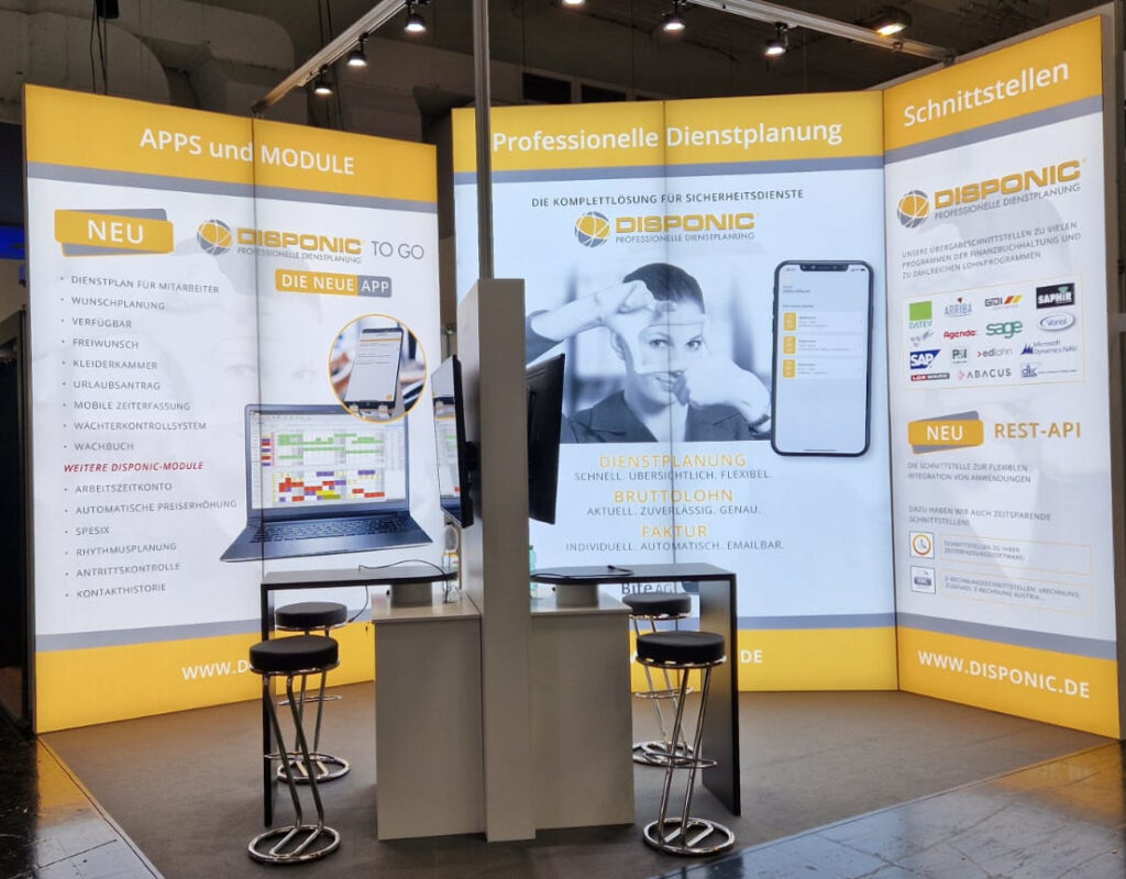 Messestand DISPONIC Professionelle Dienstplanung Software