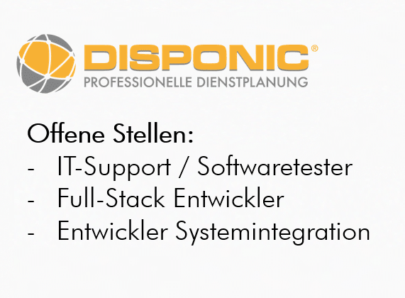 Aktuell hat die Bite AG zur Weiterentwicklung von DISPONIC einige offene Stellen