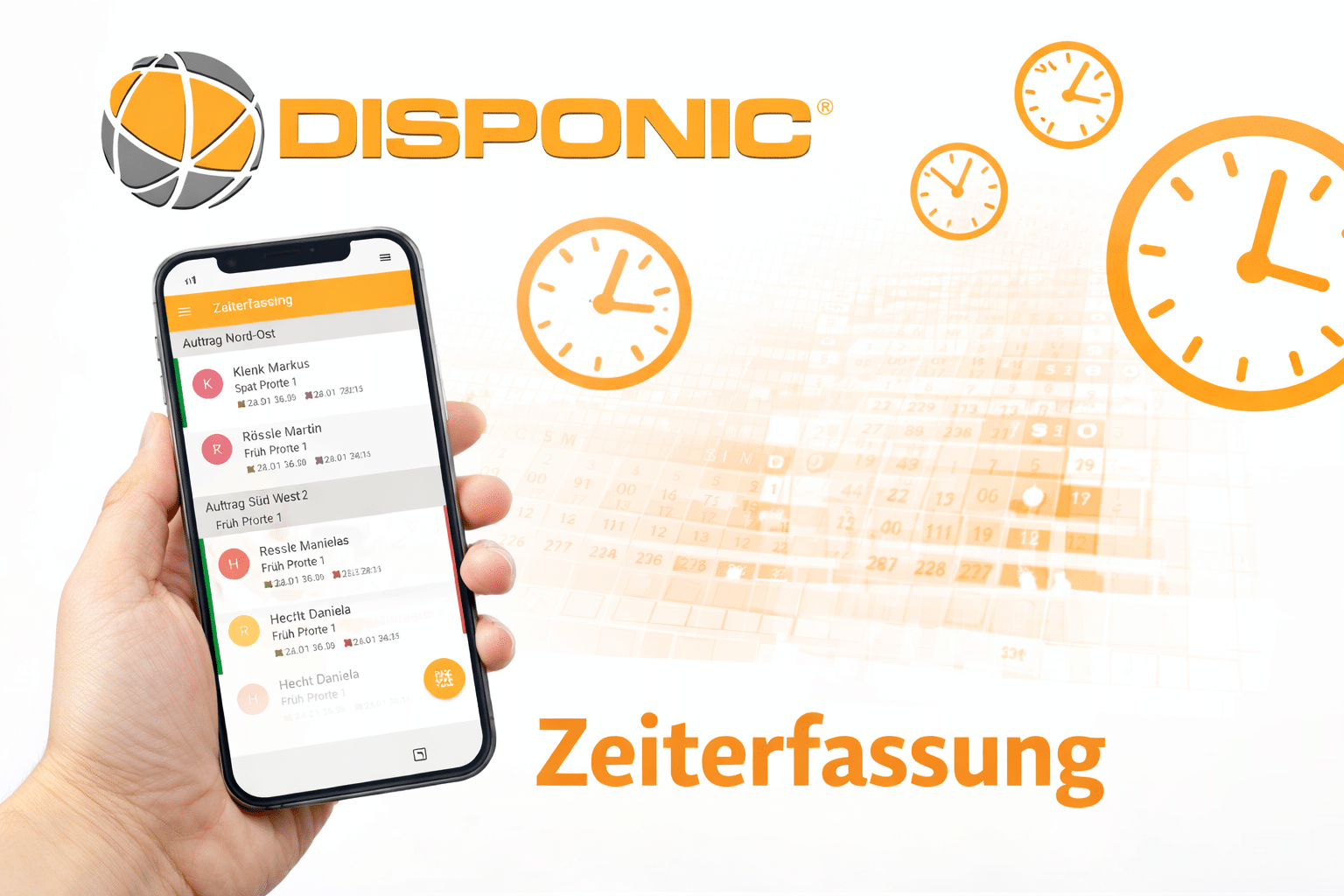 Die DISPONIC-Zeiterfassung ermöglicht Sicherheitsdiensten die saubere Stundenerfassung und Abrechnung