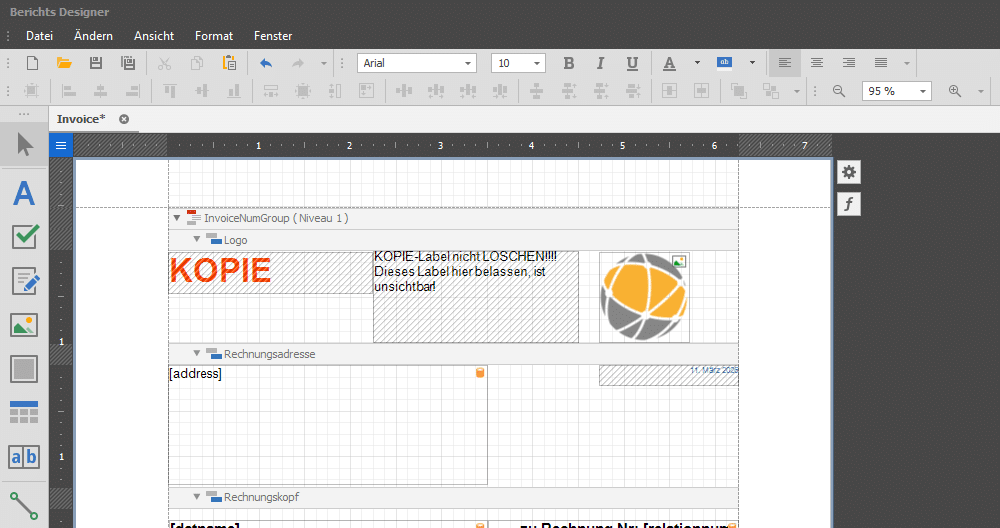 Eigenes Logo im Report Designer hinzufügen