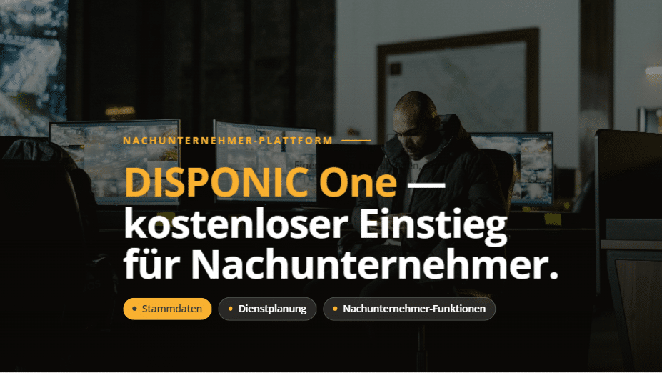 Stellen Sie Ihren Nachunternehmern DISPONIC One kostenlos zur Verfügung