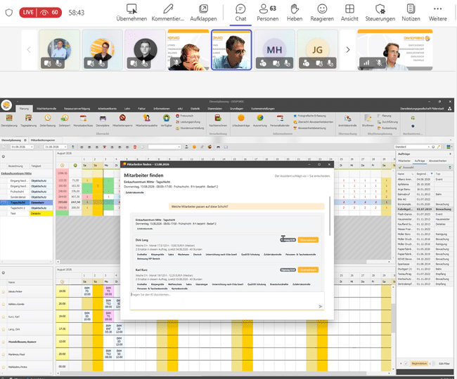 Webinar zur DISPONIC Version 8 - viele Teilnehmer